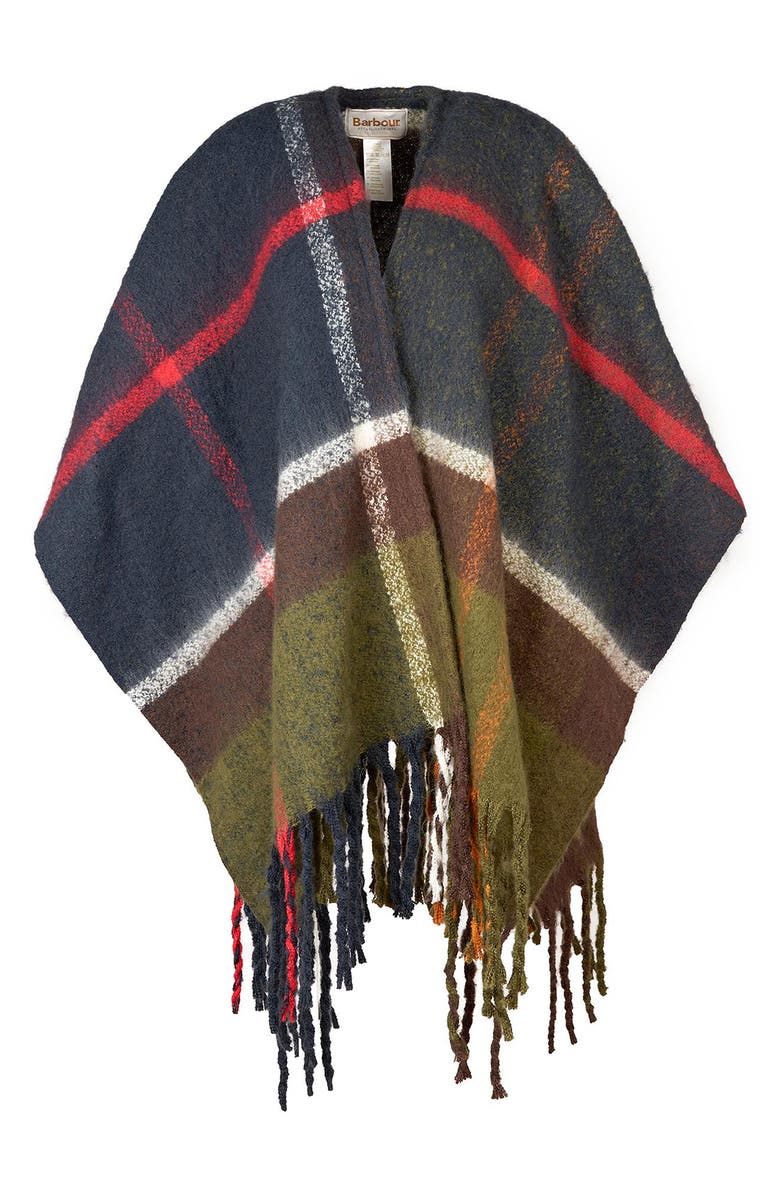 Barbour Isla Bouclé Plaid Shawl, Alternate, color, Classic
