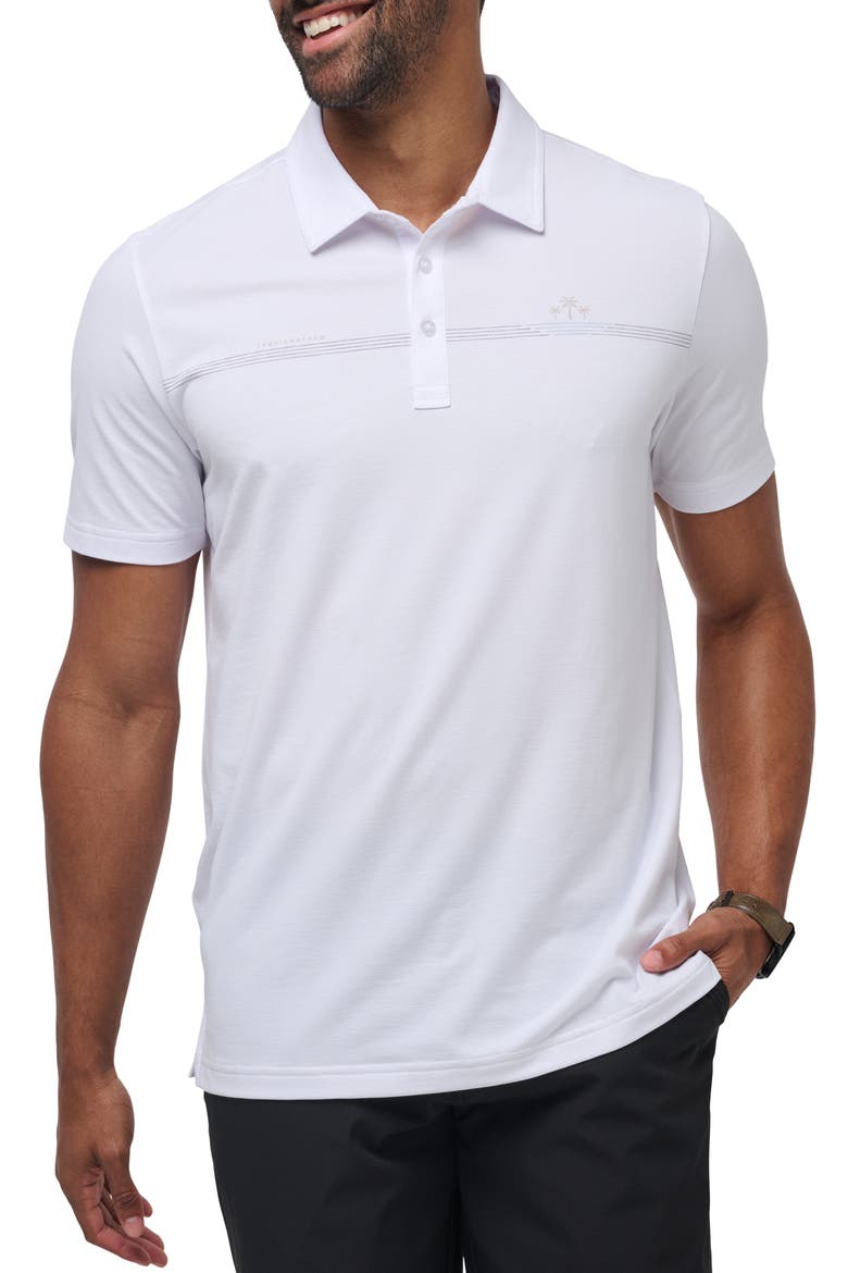 Bay Break Chest Stripe Polo, Main, color, WHITE