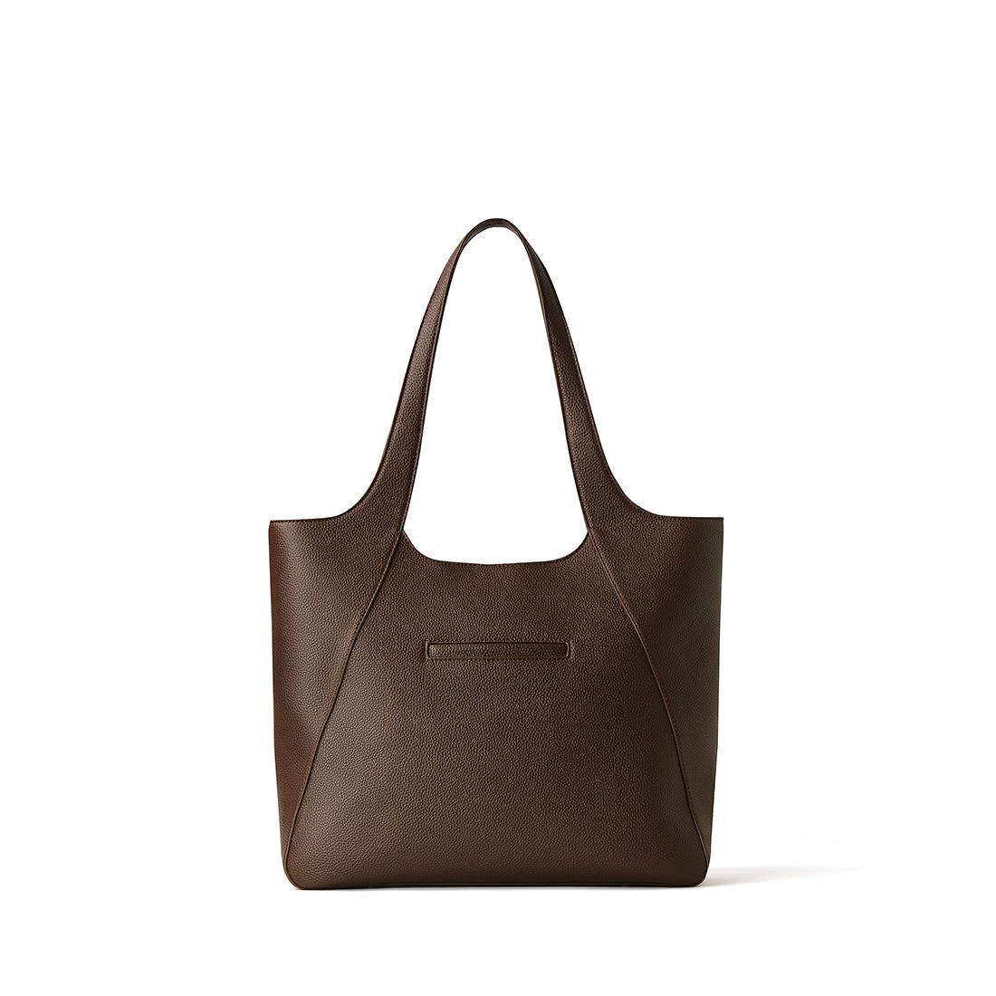 Stacey - Vegan Leather Tote Bag, Alternate, color, Chocolate