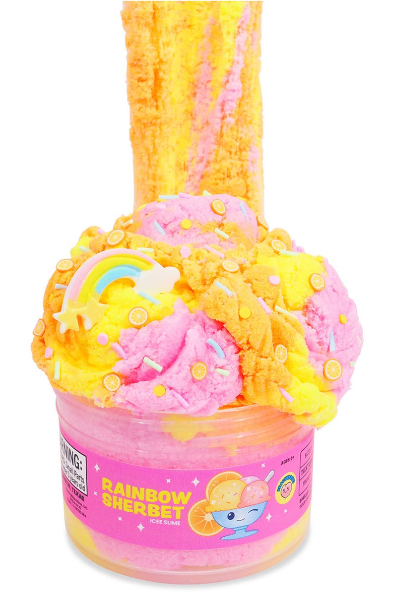 Peachybbies Rainbow Sherbert Icee Slime, Alternate, color, Pink/ Orange