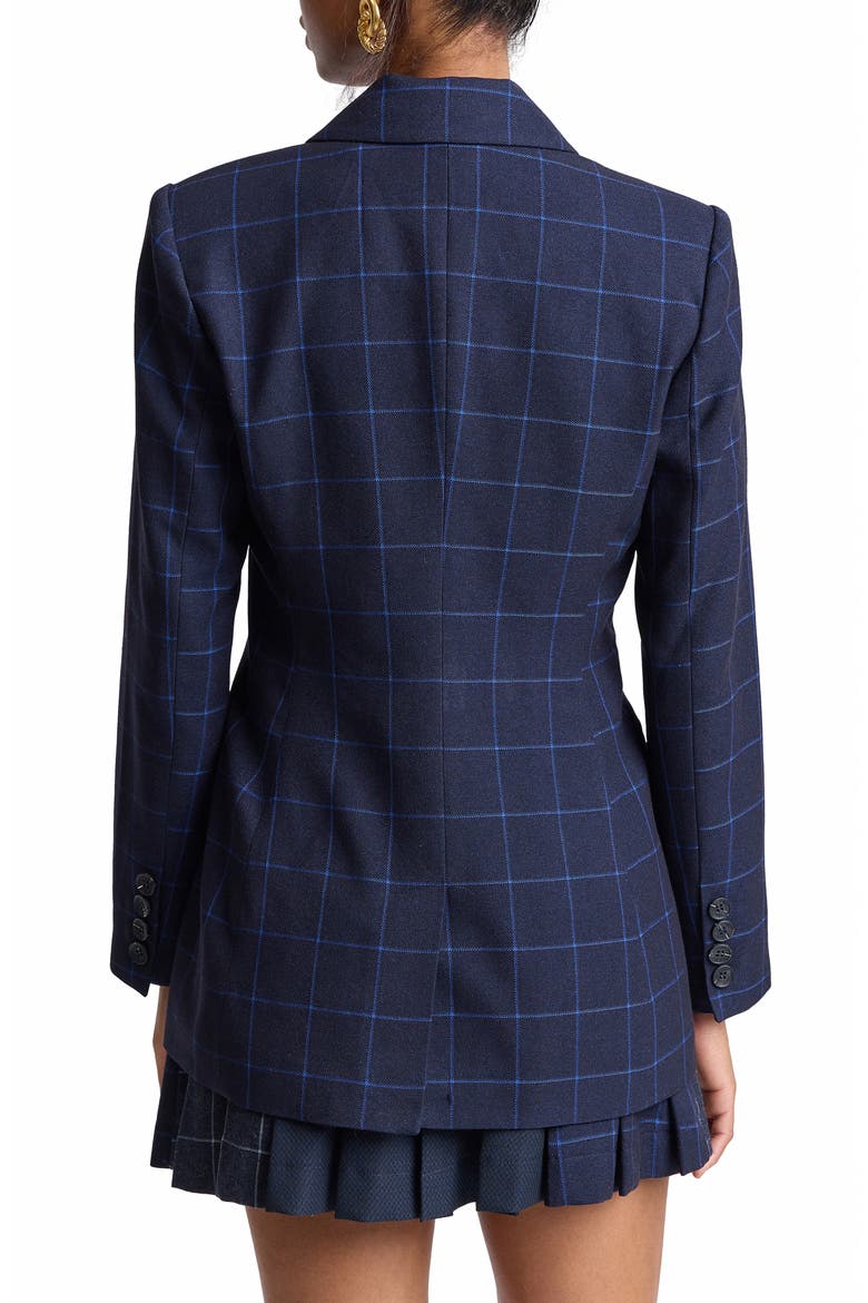Hourglass Windowpane Blazer, Alternate, color, NAVY WINDOWPANE