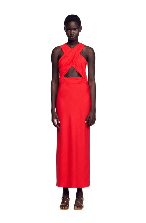ワンピース MSGM Woman Dress Red 3841MDA36257151 18 Short red dress - MSGM Official