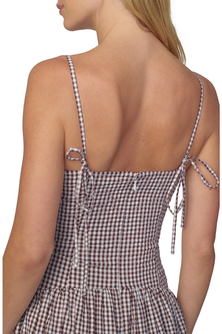 The Mara Check Minidress, Alternate, color, MACCHIATO GINGHAM