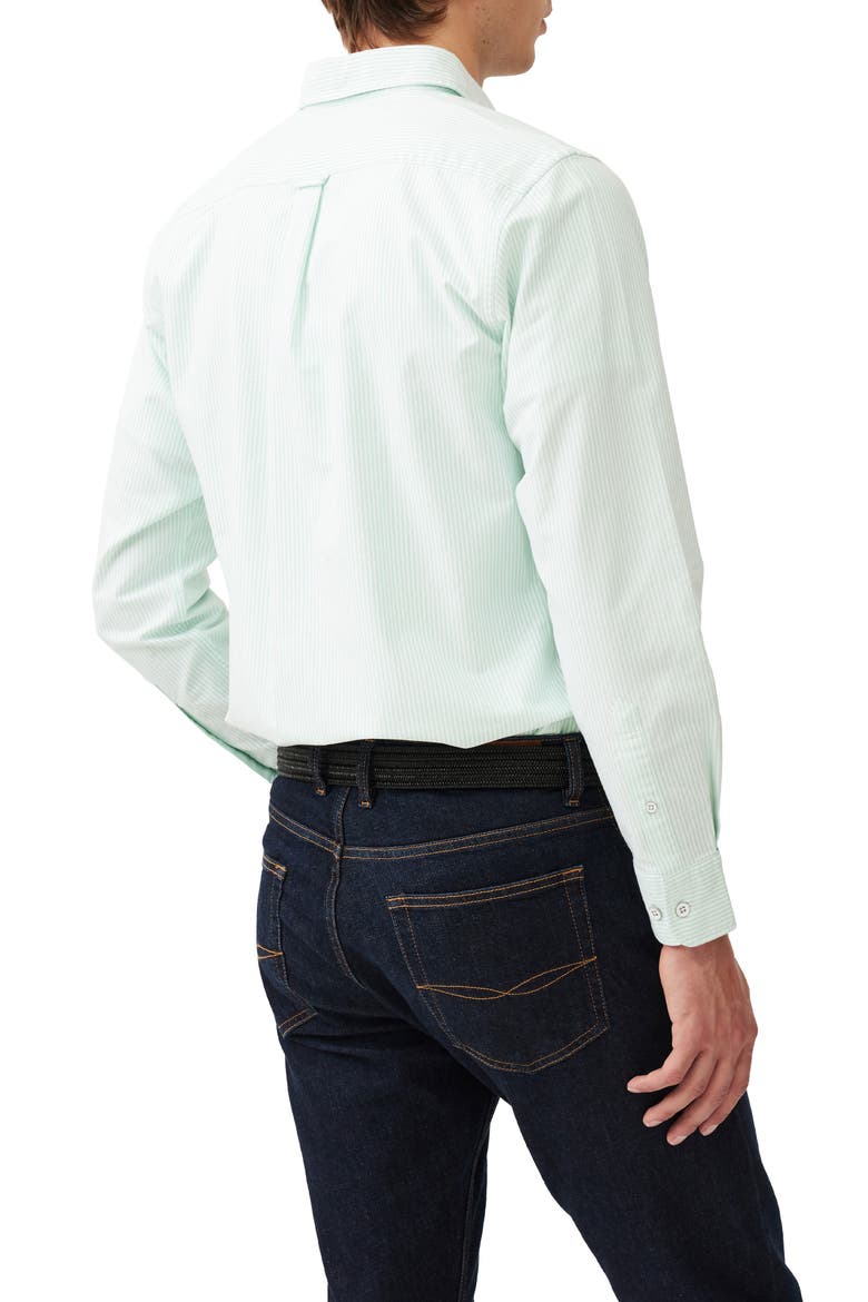 Oxford Lakeside Stripe Sports Fit Shirt, Alternate, color, SPEARMINT