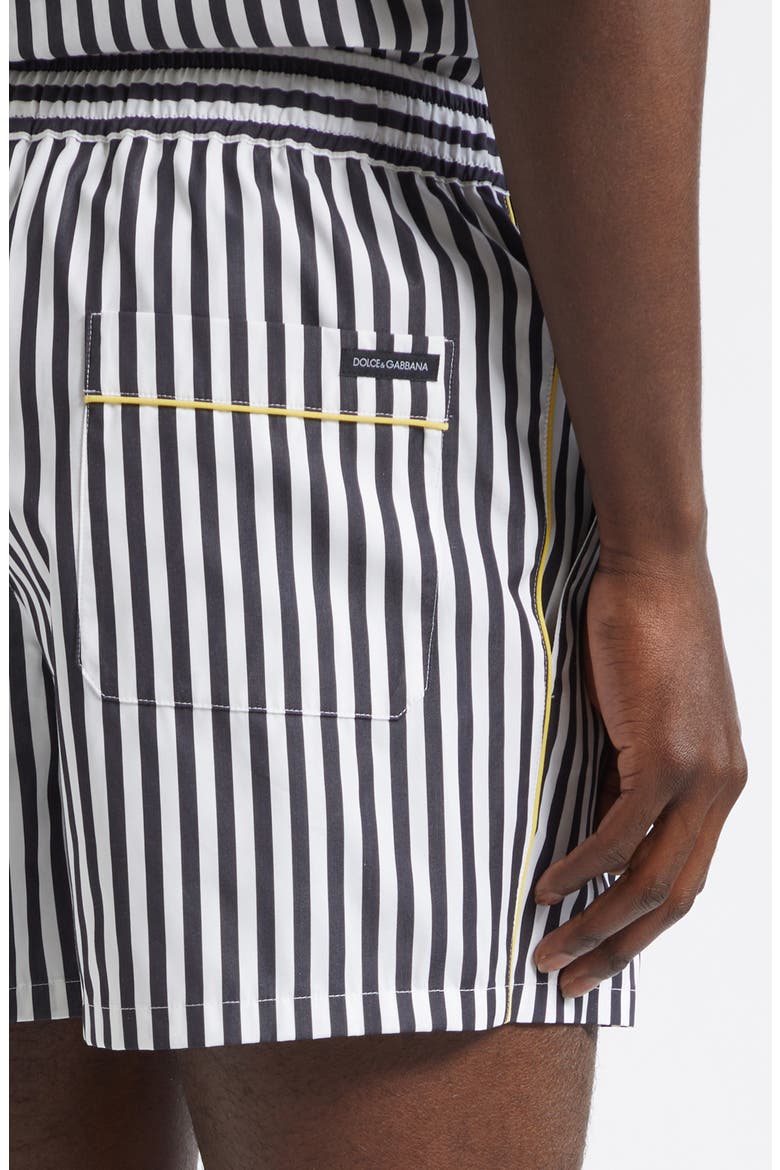 Stripe Cotton & Silk Poplin Shorts, Alternate, color, S8057 RIGATO