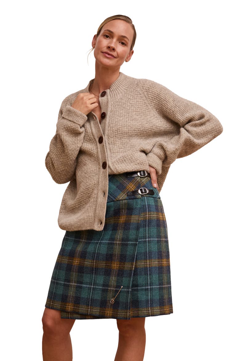 The Celt Kilt, Alternate, color, Teal / Ochre Tartan
