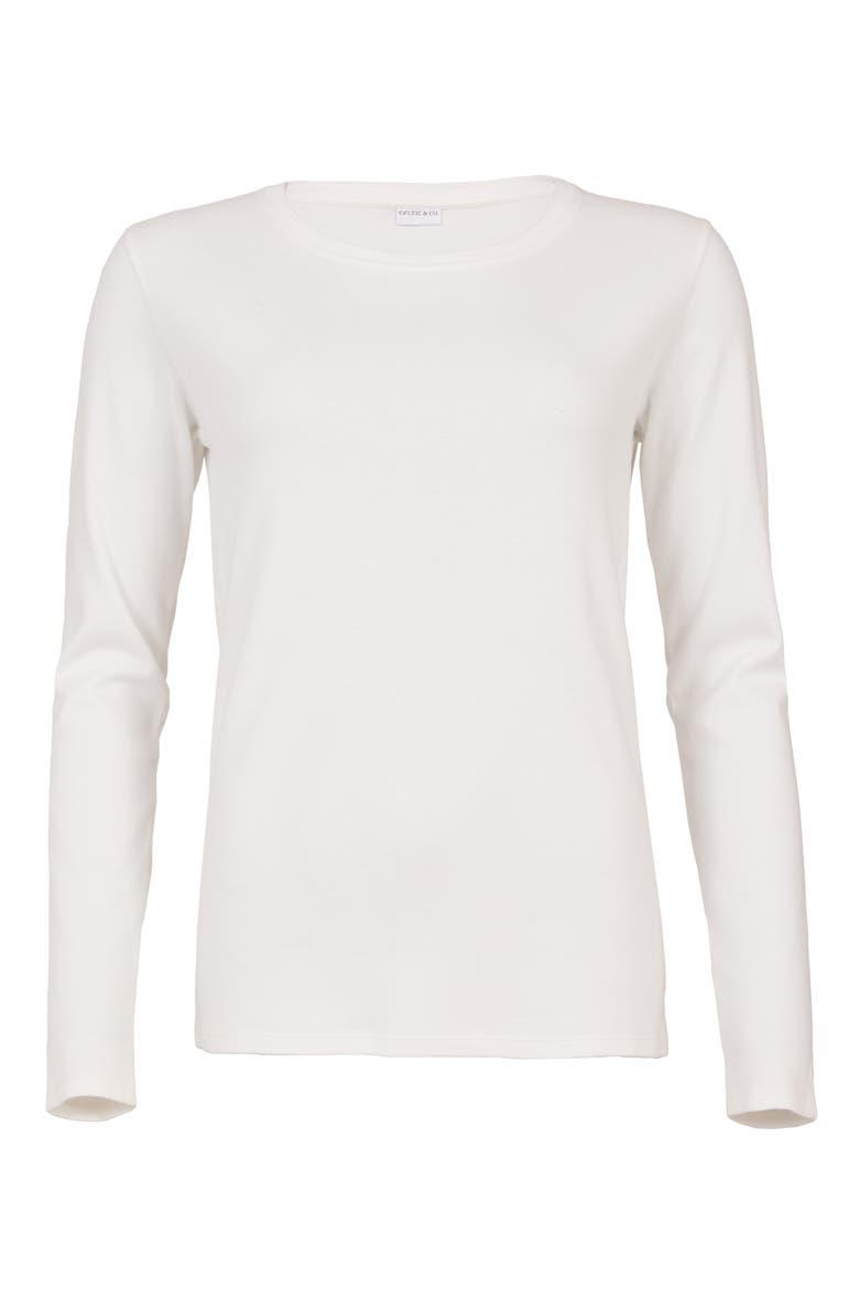 Long Sleeve Crew Neck T-Shirt, Alternate, color, Chalk