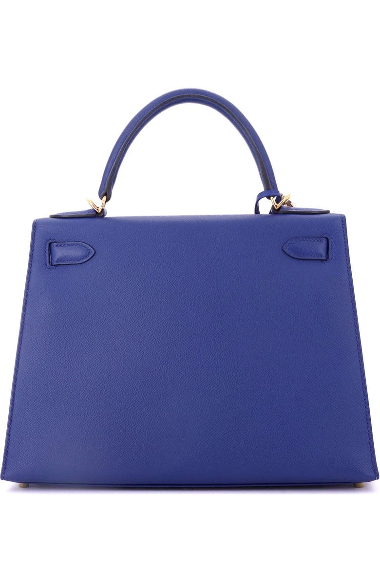 Pre-Owned Hermes Kelly Handbag Blue Epsom with Gold Hardware 28, Alternate, color,