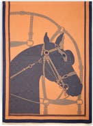 SAACHI Horse Lover Reversible Print Scarf