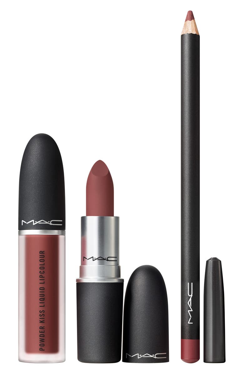 MAC Cosmetics Powdered Snow Powder Kiss Lip Set $77 Value, Alternate, color, 