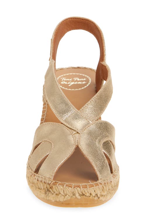 Toni Pons Lucia Espadrille Wedge Sandal In Champagne