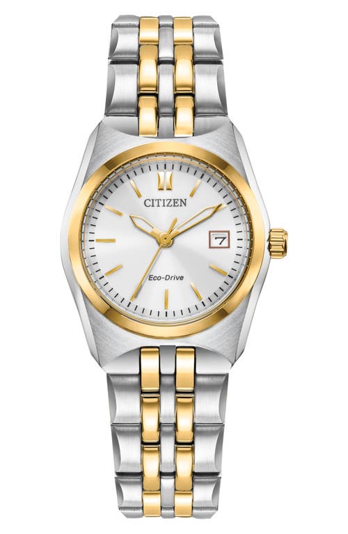 Citizen Corso Womens Two Tone Stainless Steel Bracelet Watch Ew2299-50a In Gold