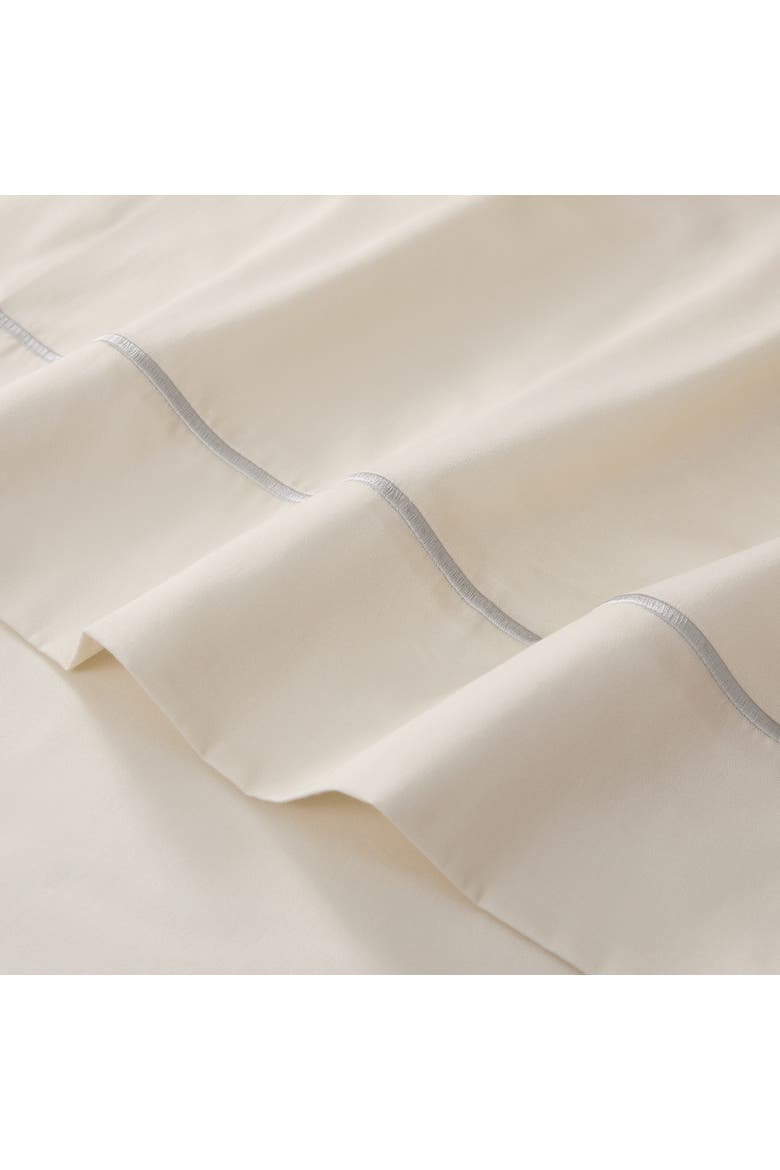 Linear Cotton Sheet Set, Alternate, color, Cream
