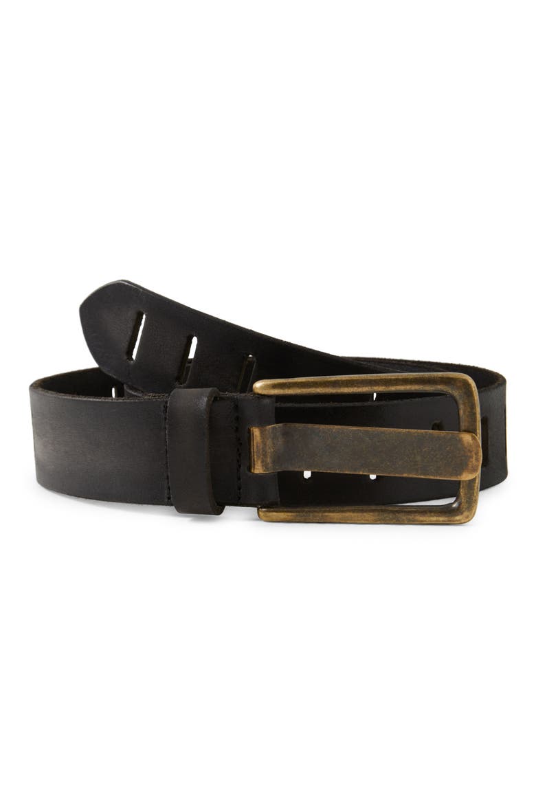 We the Free WTF Jona Leather Belt, Main, color, BLACK