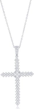SIMONA Cubic Zirconia Cross Pendant Necklace