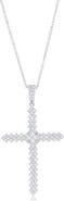 SIMONA Cubic Zirconia Cross Pendant Necklace
