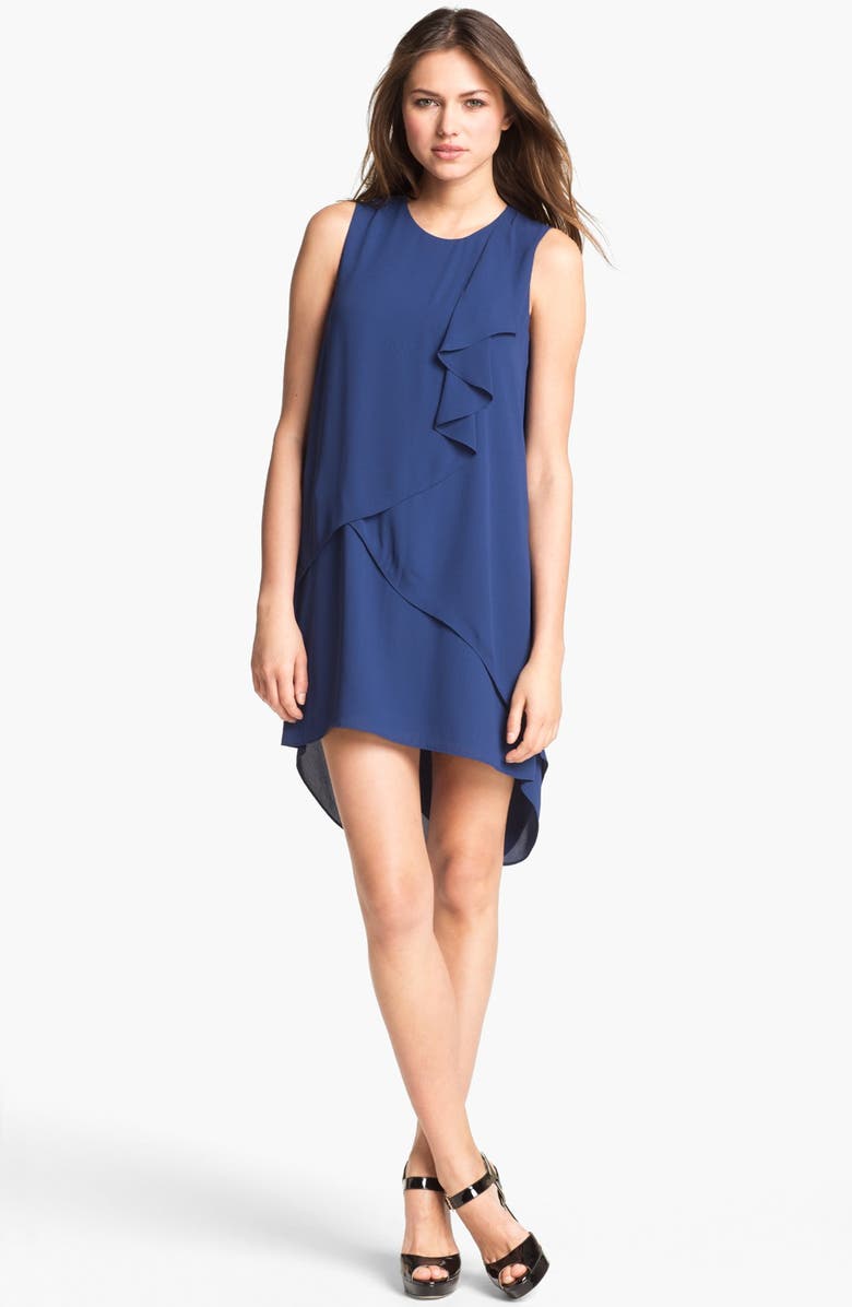 BCBGMAXAZRIA Ruffle Chiffon Dress, Main, color, 