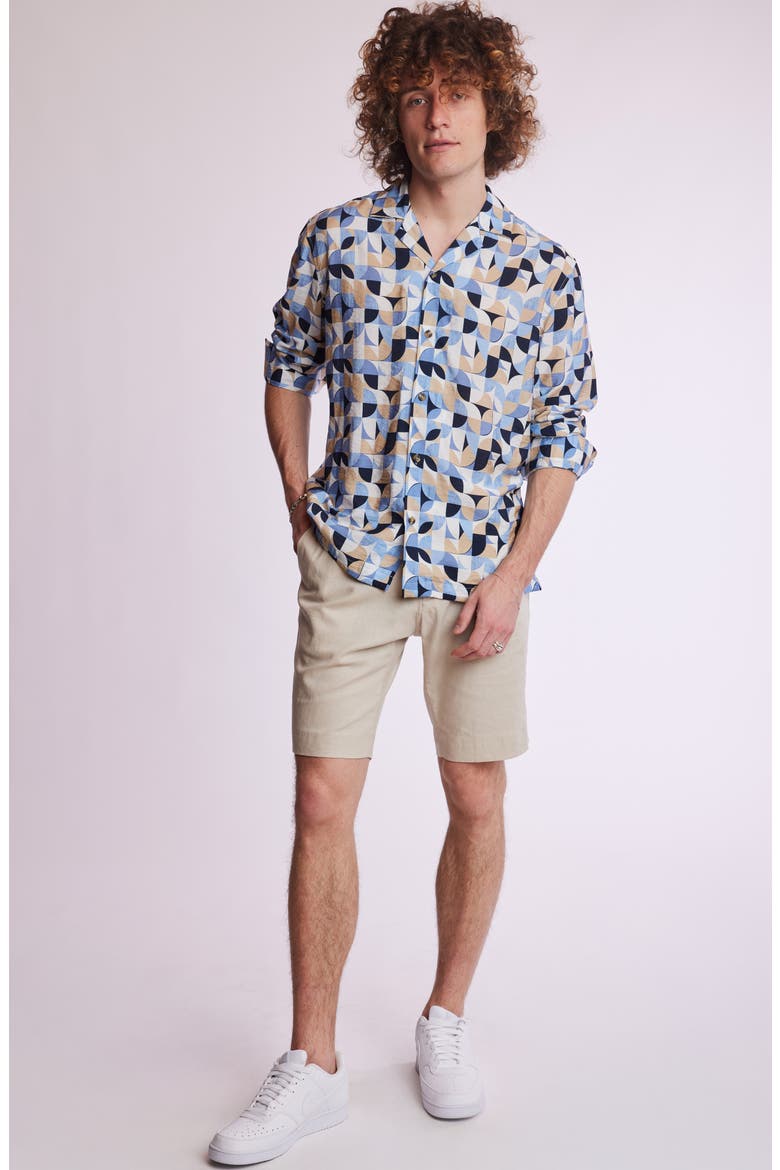 Felix Slim Fit Shorts, Alternate, color, TAN LINEN