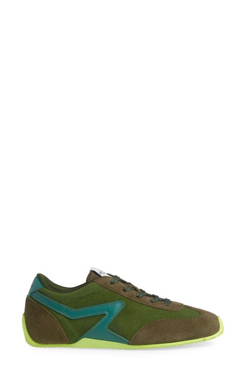 Rag & Bone Ultra Slim Retro Suede Runner Sneakers In Tree Frog Suede