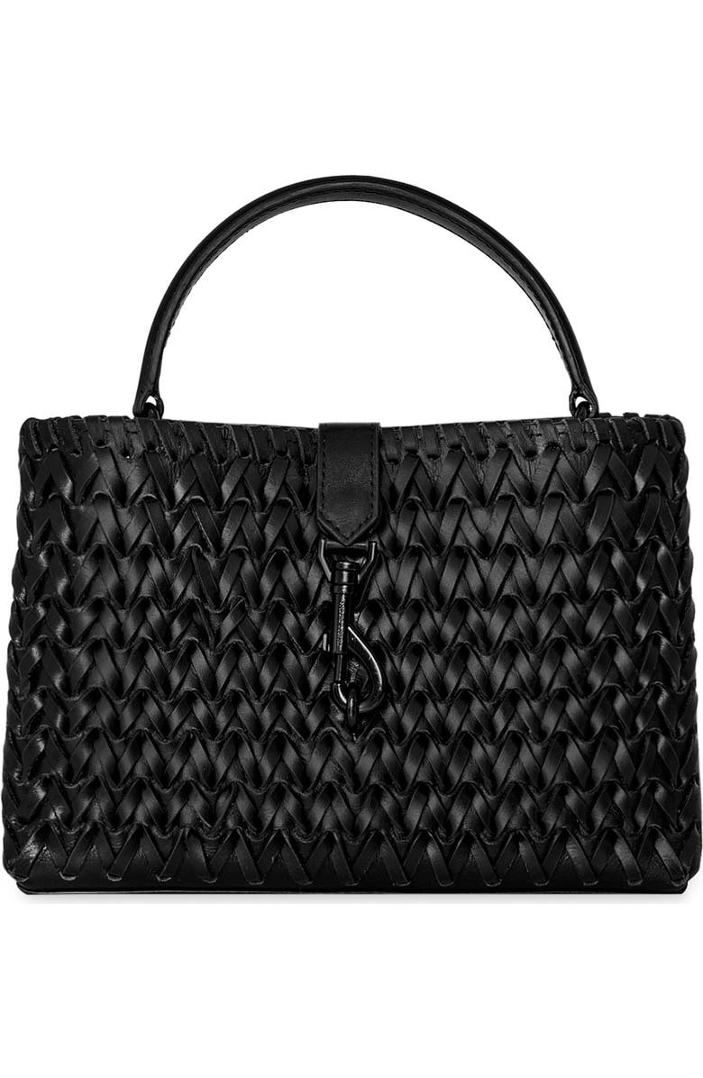 Rebecca Minkoff Megan Woven Leather Top Handle Bag, Main, color,