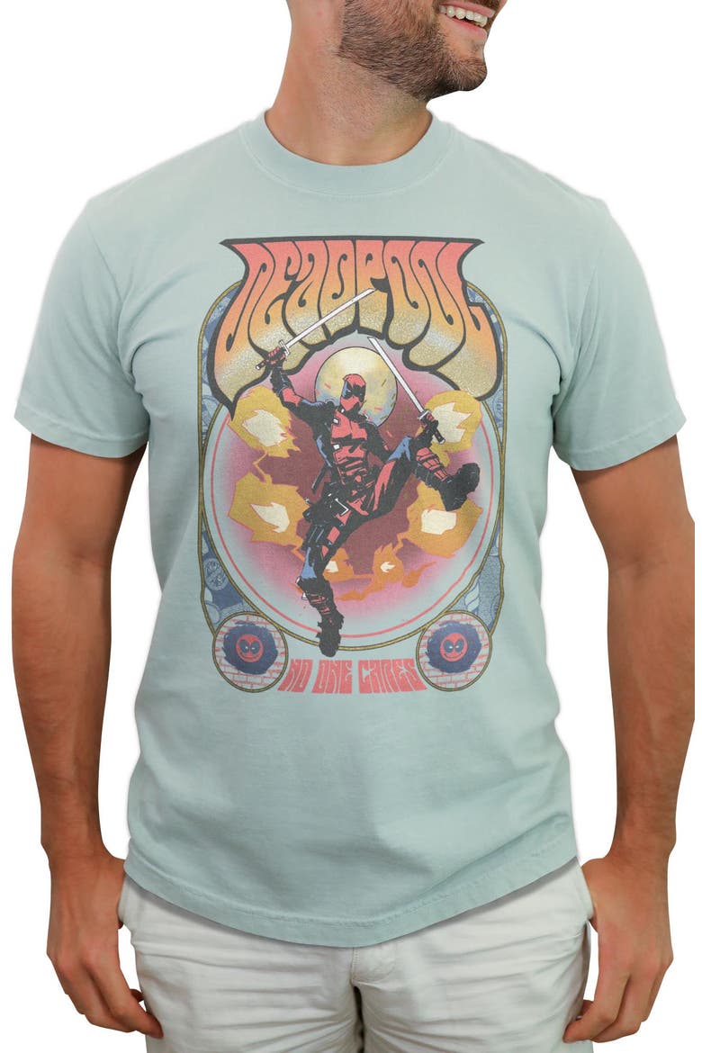 Men's Marvel No One Cares Retro Poster  Graphic T-Shirt, Main, color, Bay