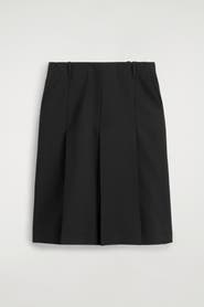 COS Box-pleat Wool Midi Skirt