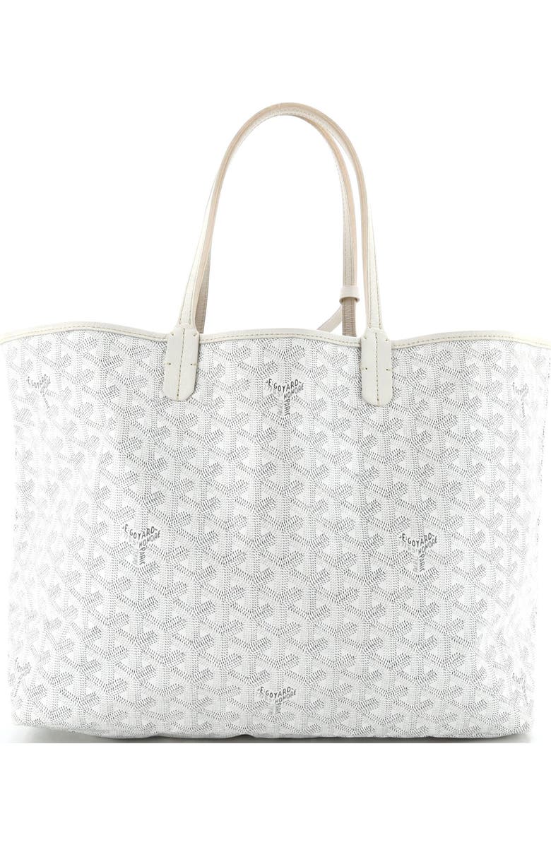 Pre-Owned Goyard Saint Louis Tote Coated Canvas PM, Main, color, White