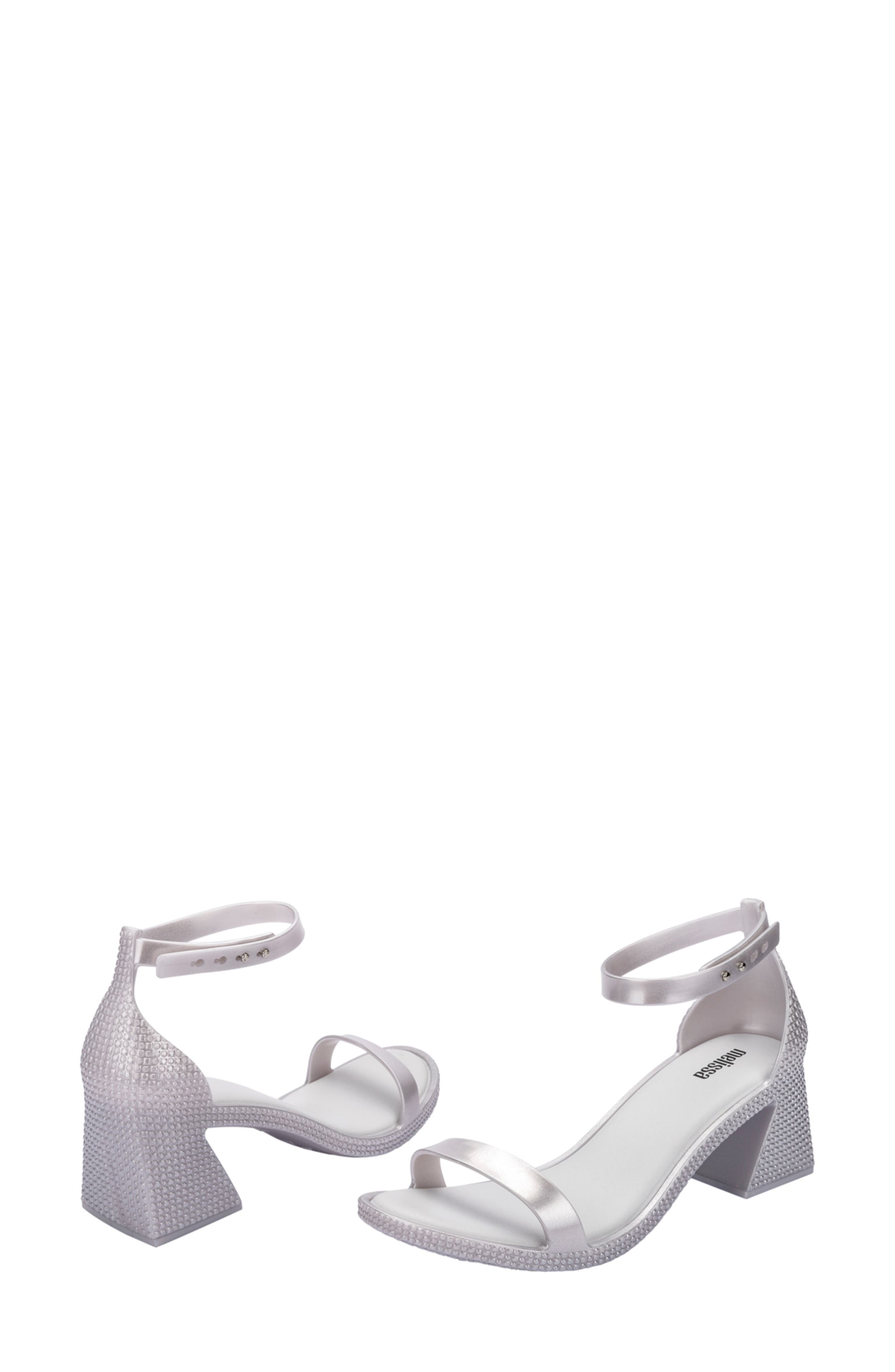 Melissa Lux Sandal, Alternate, color, Metallic Silver/ White