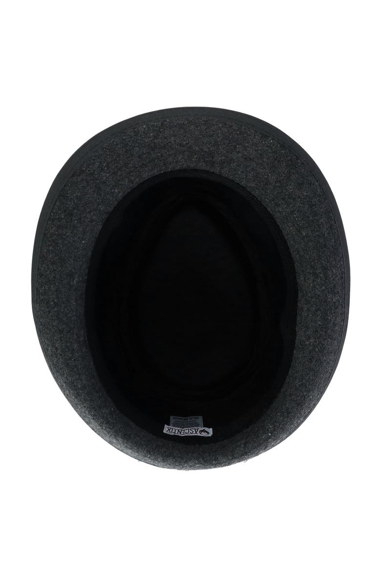 Men's Wool Blend All Season Fedora Hat with Herringbone Band, Alternate, color, Grey