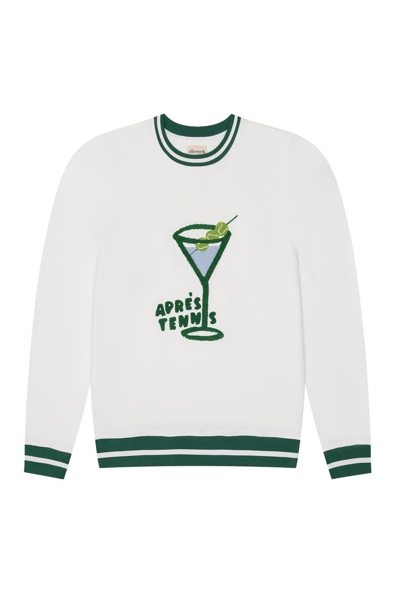 Elle Sweatshirt - Apres Tennis, Main, color, Ivory