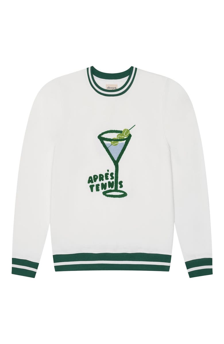 Ellsworth + Ivey Elle Sweatshirt - Apres Tennis, Main, color, Ivory