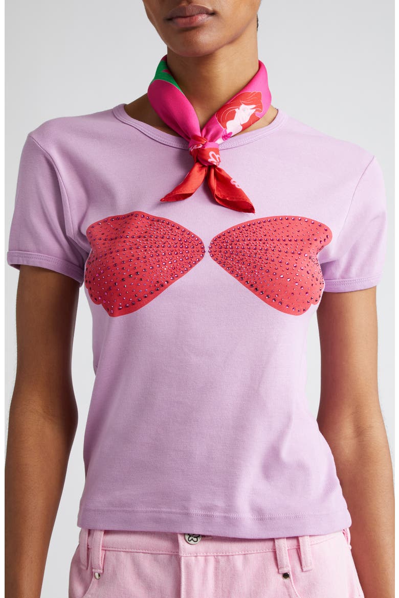 x Disney 'The Little Mermaid' Ariel Print Silk Square Scarf (Nordstrom Exclusive), Alternate, color, PINK/ RED