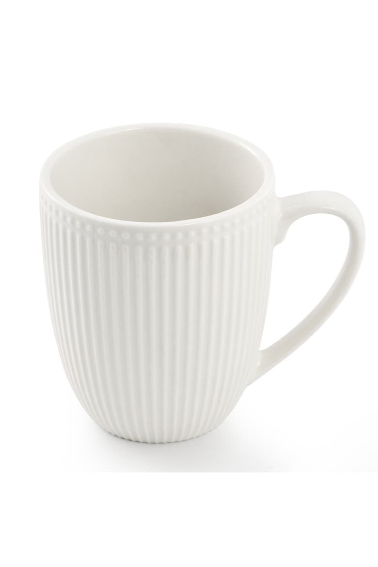 Gretel 6 Piece Round Stoneware 12 Ounce Mug Set White, Alternate, color, White