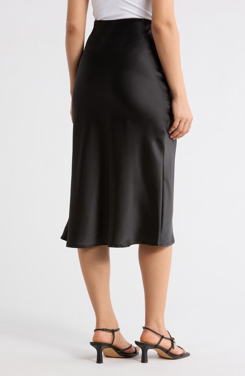 Tart Aryanwen Satin Midi Skirt, Alternate, color, Black