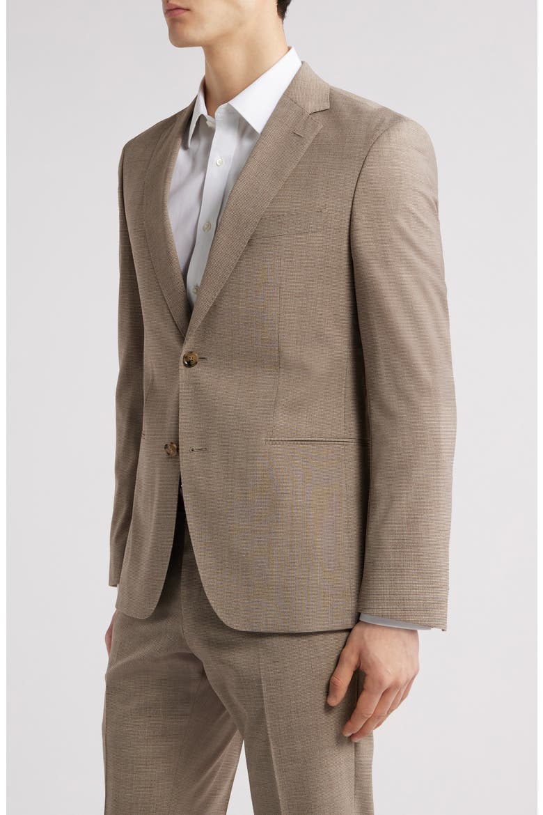 Huge Slim Fit Houndstooth Microcheck Sport Coat, Alternate, color, LIGHT BEIGE