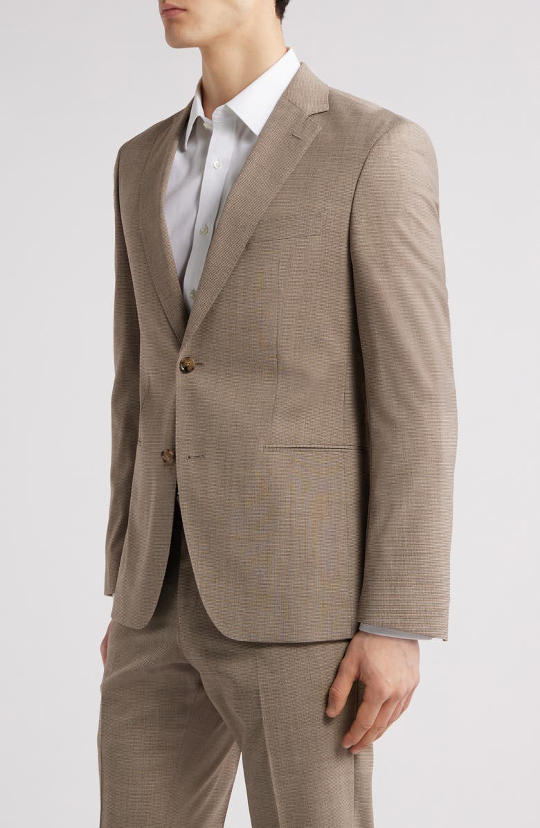 BOSS Huge Slim Fit Houndstooth Microcheck Sport Coat, Alternate, color,