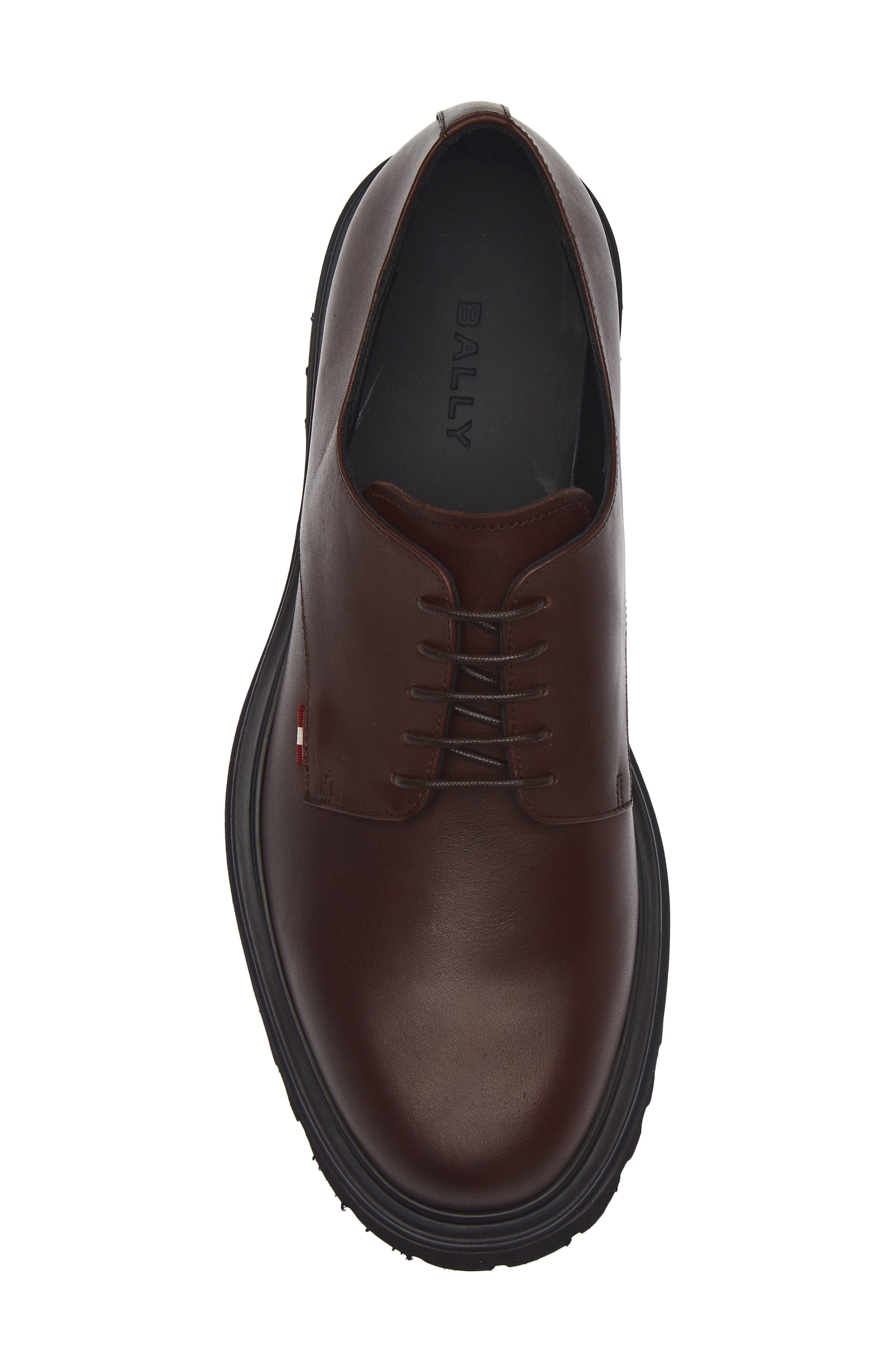 Bally Oliwery Leather Derby, Alternate, color, Marrone