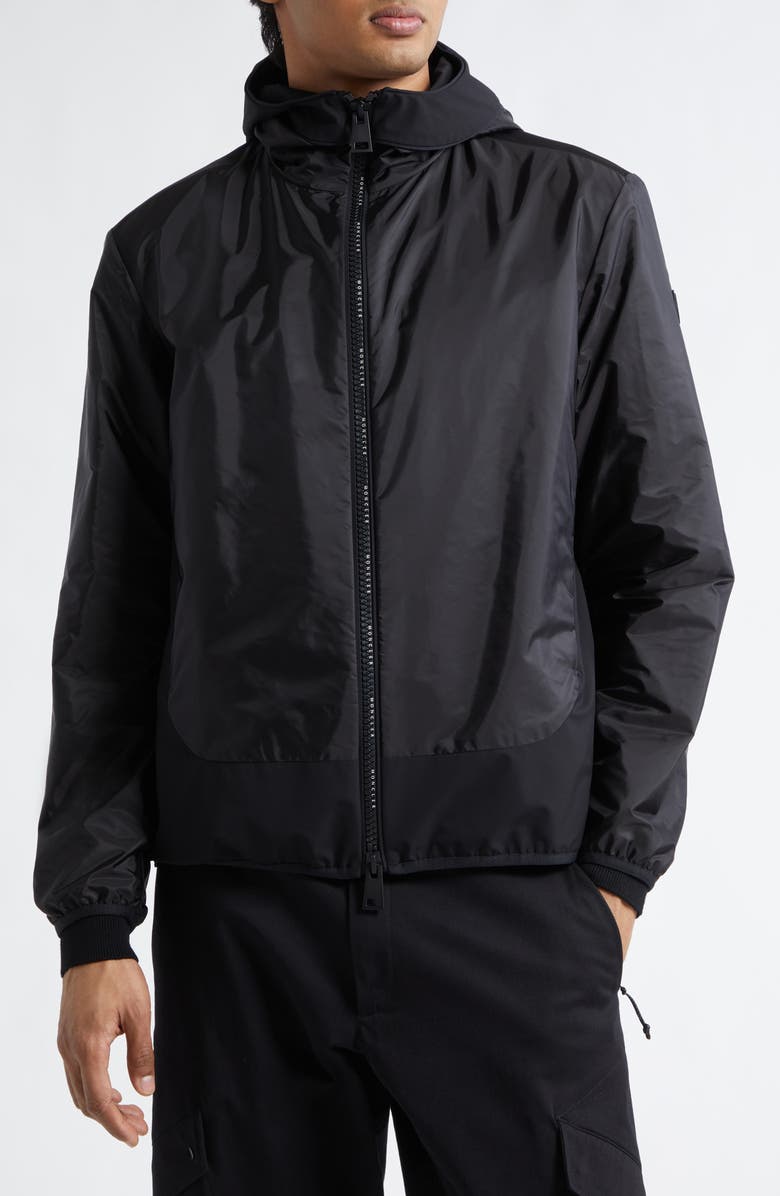 Moncler Galveston Water Repellent Hooded Jacket, Main, color, Black