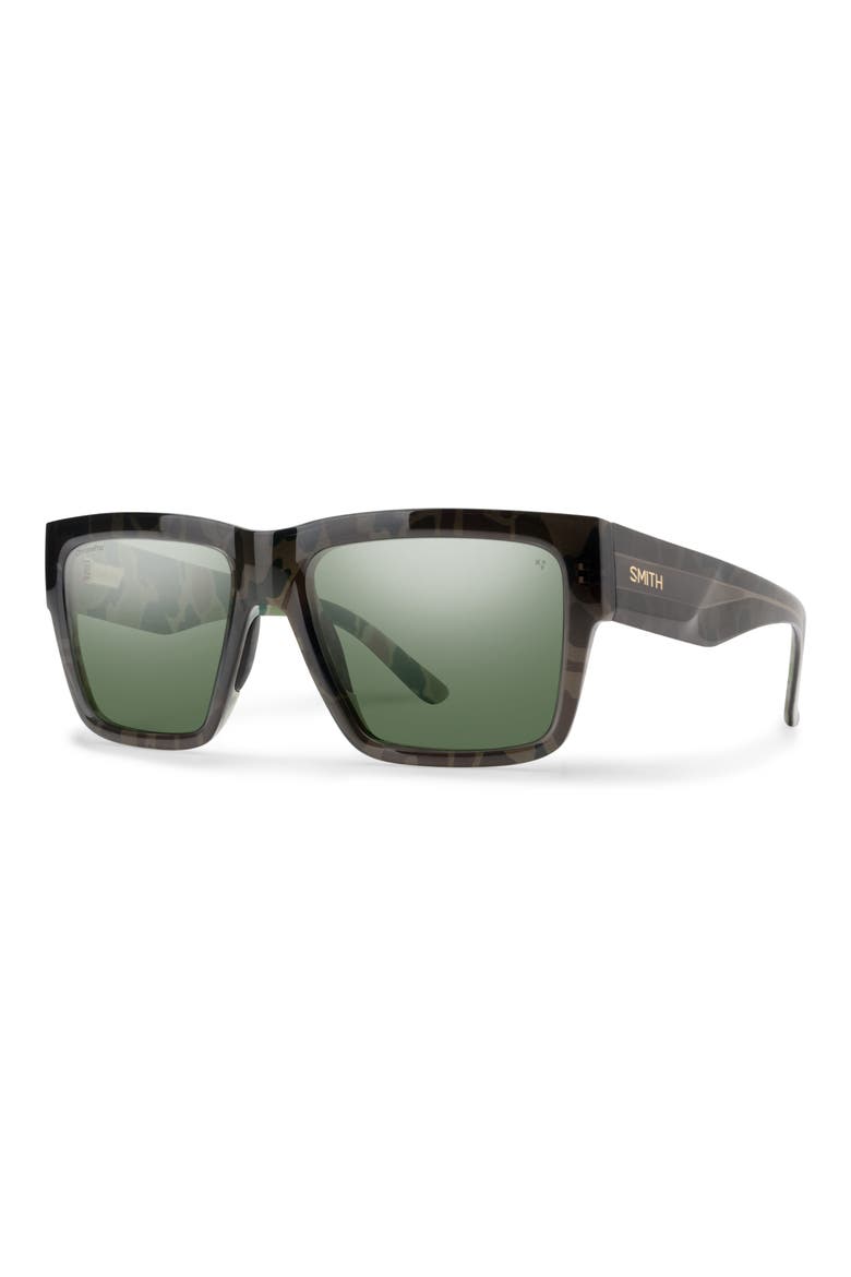 Lineup 58mm ChromaPop™ Polarized Rectangular Sunglasses, Alternate, color, HFF - DUCK CAMO / GRAY GREEN