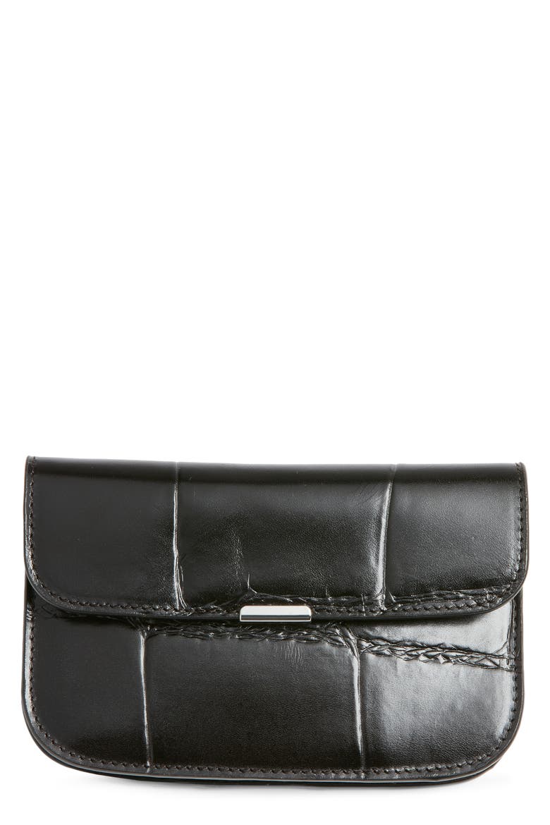 Soft Tab Card Holder Coin Purse, Main, color, ESPRESSO