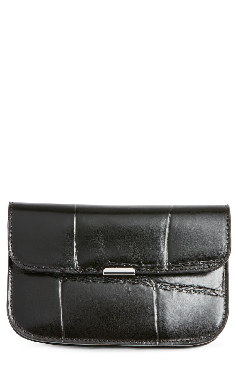 Lemaire Soft Tab Card Holder Coin Purse, Main, color, Espresso