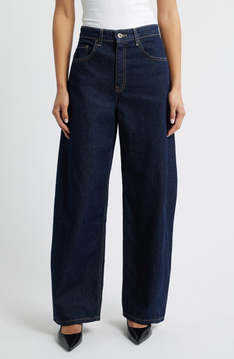 MANGO Mid Rise Balloon Jeans, Main, color, Open Blue