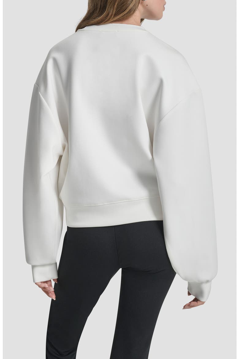 Embellished Logo Scuba Sweatshirt, Alternate, color, IVORY