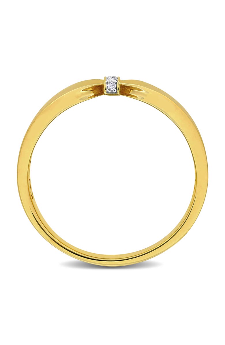 Julianna B. Diamond Accent Ribbon Theme Ring 14k, Alternate, color, Yellow Gold