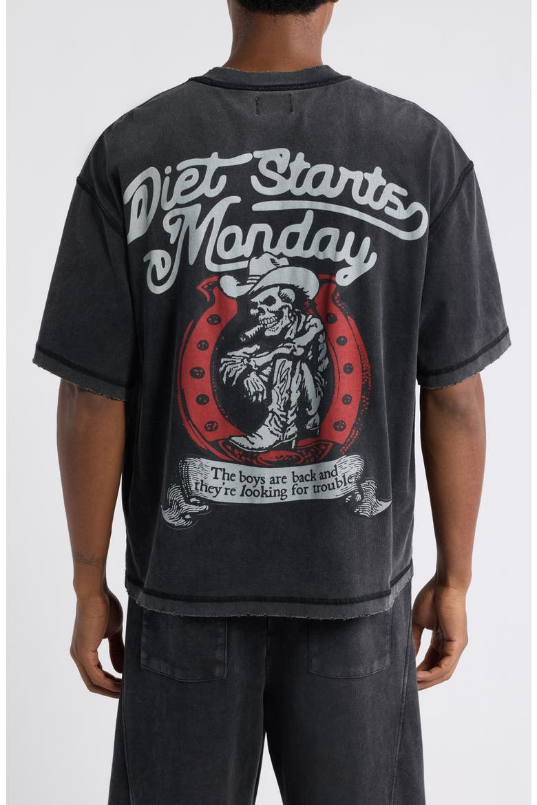 Cowboy Crewneck T-Shirt, Alternate, color, VINTAGE BLACK