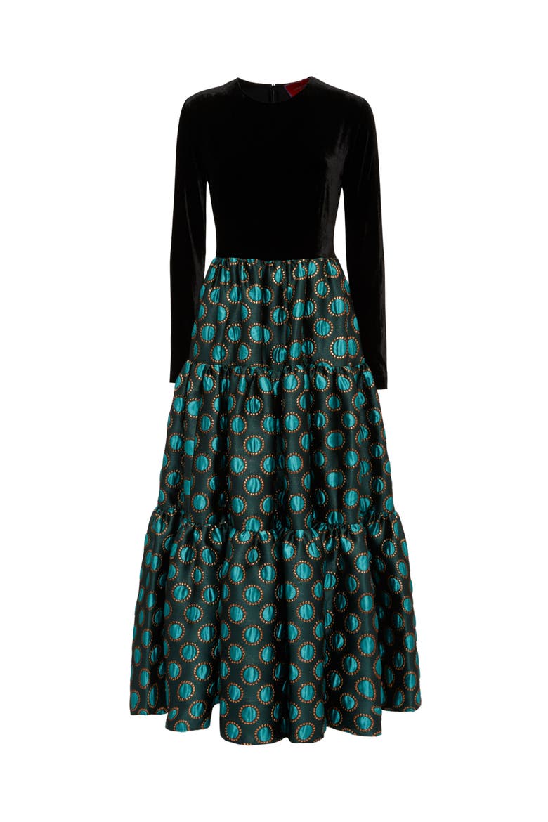 Big Dress, Alternate, color, Jacquard Winter Sun Emerald
