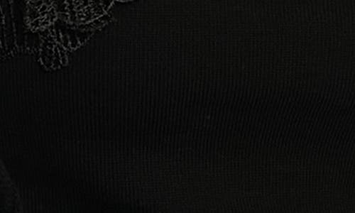 Muse Off The Shoulder Trumpet Sleeve Sweater In Black