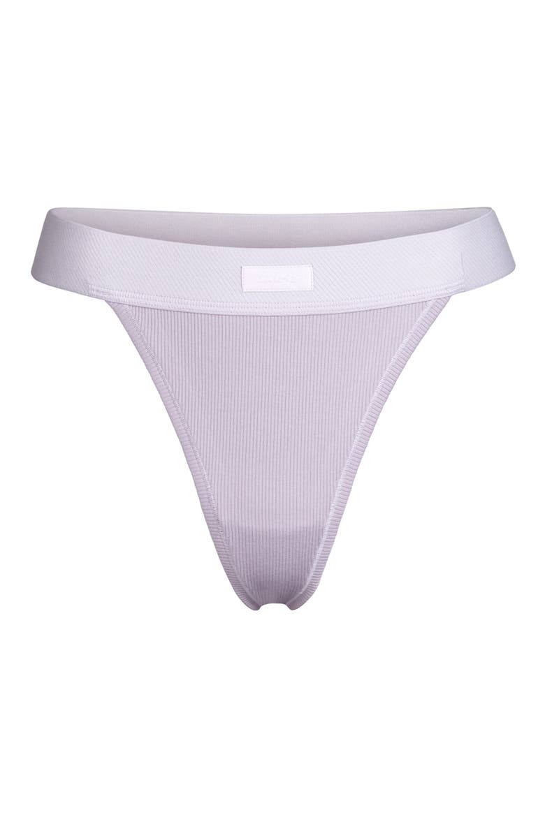 Stretch Cotton Rib Thong, Alternate, color, IRIS MICA