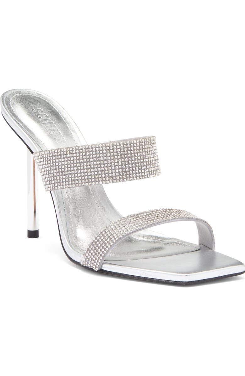 Schutz Liam Rhinestone Slide Sandal, Main, color,