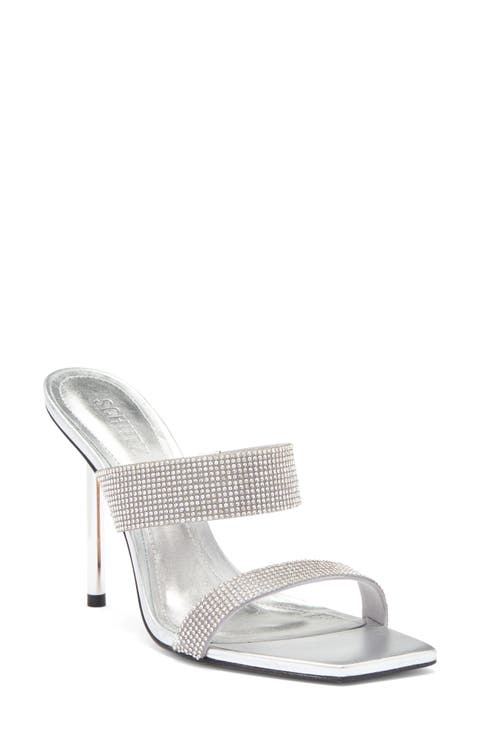 Liam Rhinestone Slide Sandal (Women)